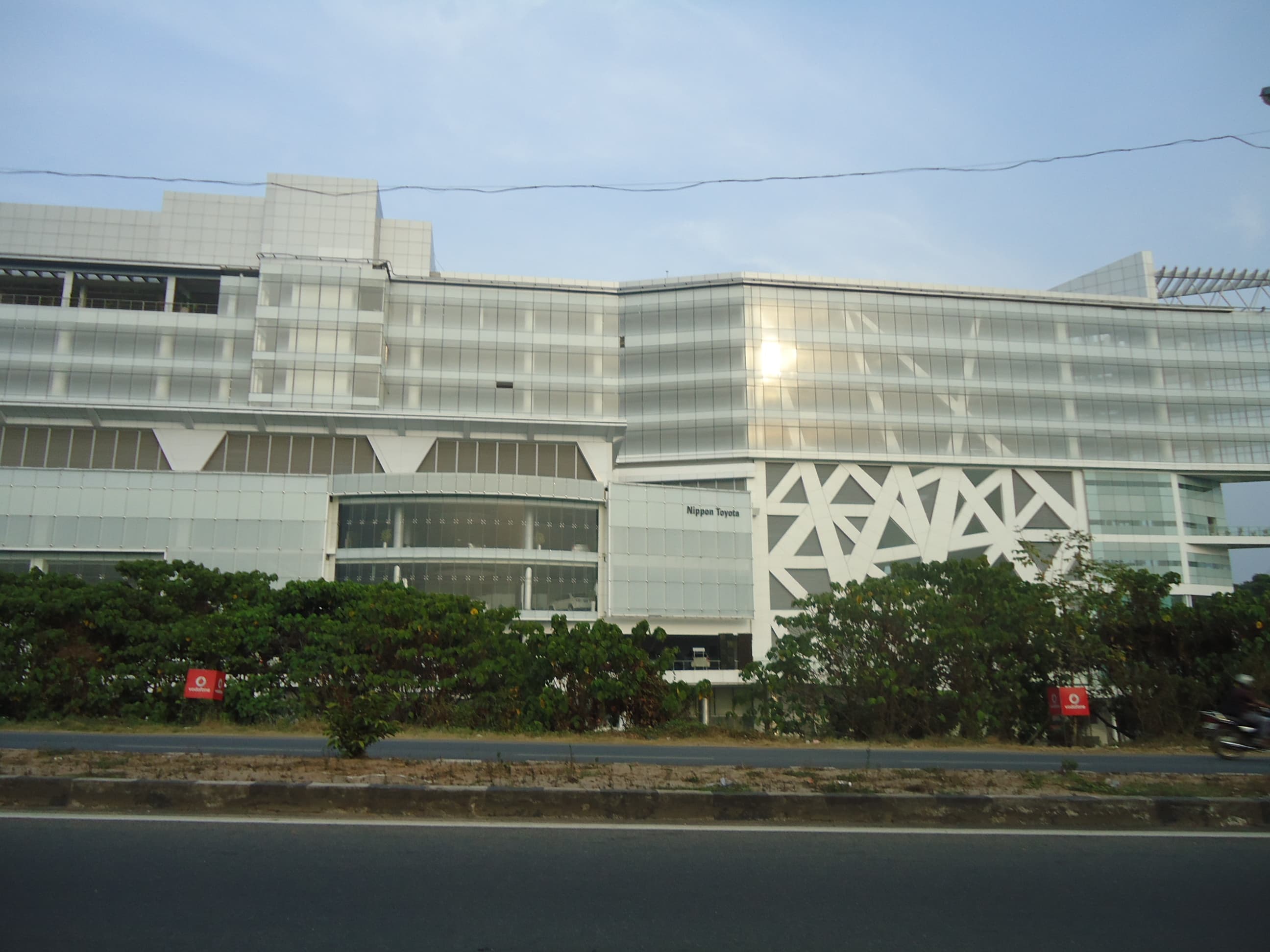 Exterior of Nippon Toyota in Kalamassery, Kochi, photographed in March 2012